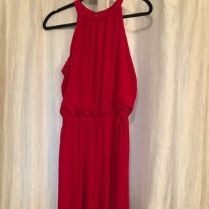 New York & Company Red Long Jumpsuit NWOT